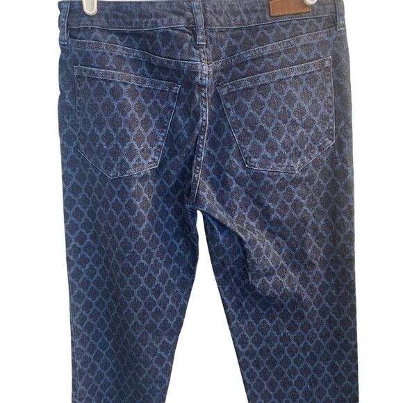 Lands End Geometric Design Slim Jeans Sz 6 - Picture 2 of 8